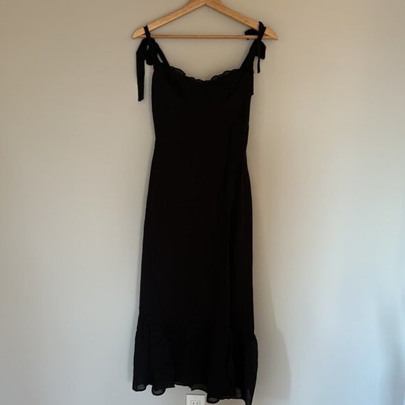 NEW Reformation Nikita Midi Dress in Black | size 4 - Picture 9 of 13